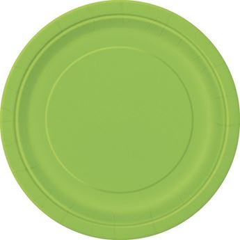 Imagen de Platos Verde Claro cartón 23cm (8 unidades)