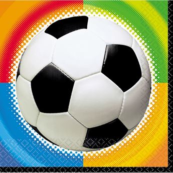 Imagens de Servilletas Fútbol papel 33cm (16 unidades)