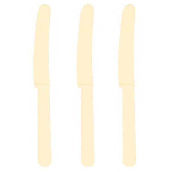 Imagen de Cuchillos Marfil Reutilizables (10 uds.)