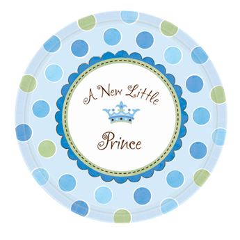 Imagen de Platos Baby Príncipe cartón 27cm (8 unidades)