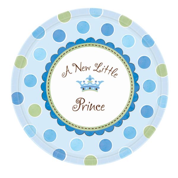 Imagen de Platos Baby Príncipe cartón 27cm (8 unidades)