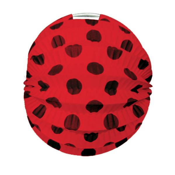 Imagen de Farolillo Rojo Lunares Negros 22cm