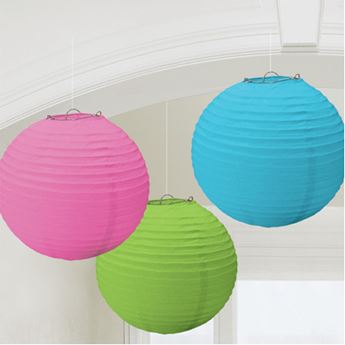 Imagen de Decorados Linternas Colores papel (3 uds.)