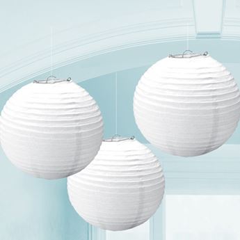 Imagen de Decorados Linternas Blancas papel (3 uds.)