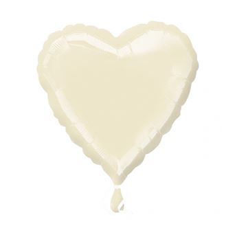 Picture of Globo Corazón Marfil Nacarado (45cm)