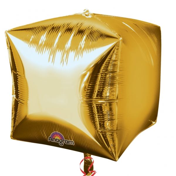 Imagen de Globo Cubo Dorado (38cm)