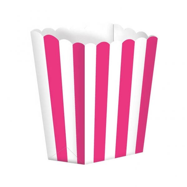 Picture of Cajas para Palomitas con Rayas Fucsia (5 uds.)