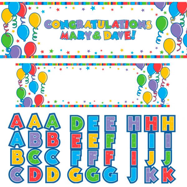 Picture of Pancarta Gigante Globos Personalizable