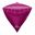 Imagen de Globo Fucsia Diamante Forma (43cm x 38cm)
