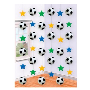 Suministros para fiestas de fútbol con texto en inglés «Happy Birthday» y  47 globos temáticos de fútbol para niños, niños, fanáticos del fútbol