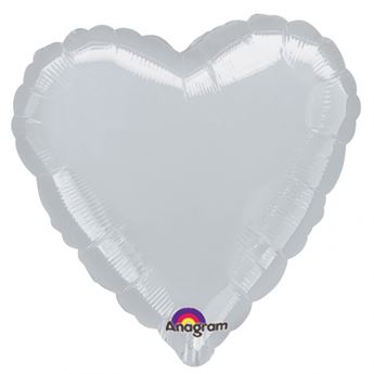 Imagen de Globo Corazón Plateado Jumbo (81cm)