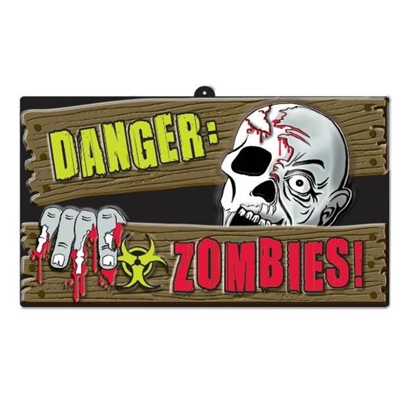 Imagen de Decorado Peligro Zombie (46cm)