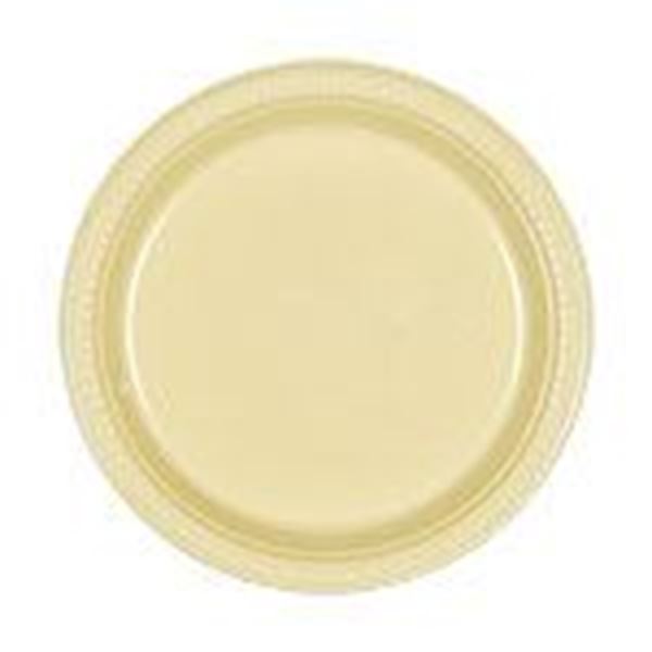 Imagen de Platos Marfil plástico 23cm (10 unidades)