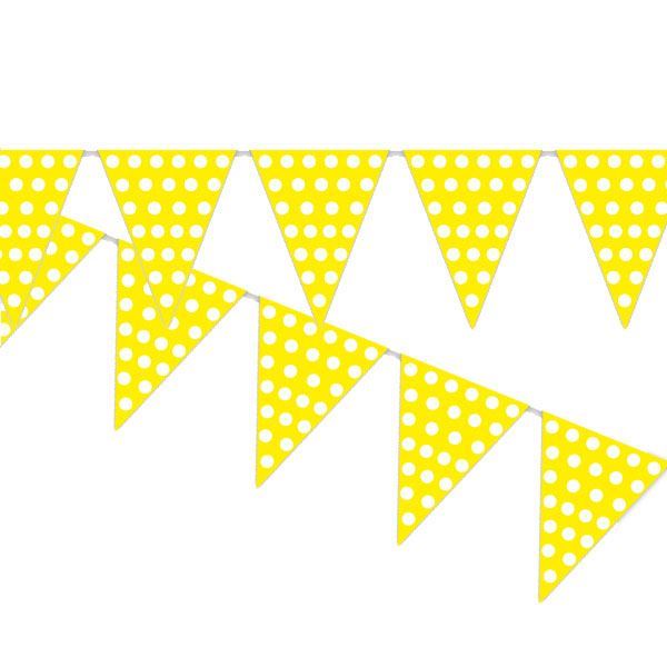 Imagens de Banderín Amarillo lunares Blancos (5m)