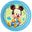 Imagen de Platos de Mickey Mouse Bebé cartón 23cm (8 uds.)