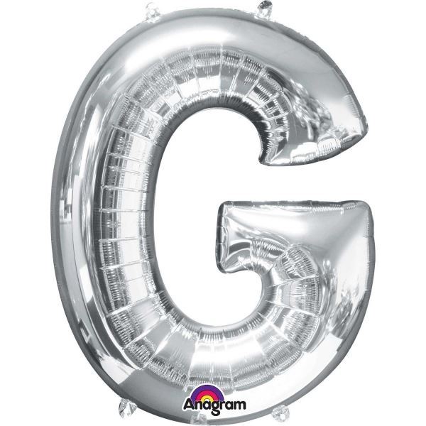 Picture of Globo Letra G Plateada Gigante (88cm)