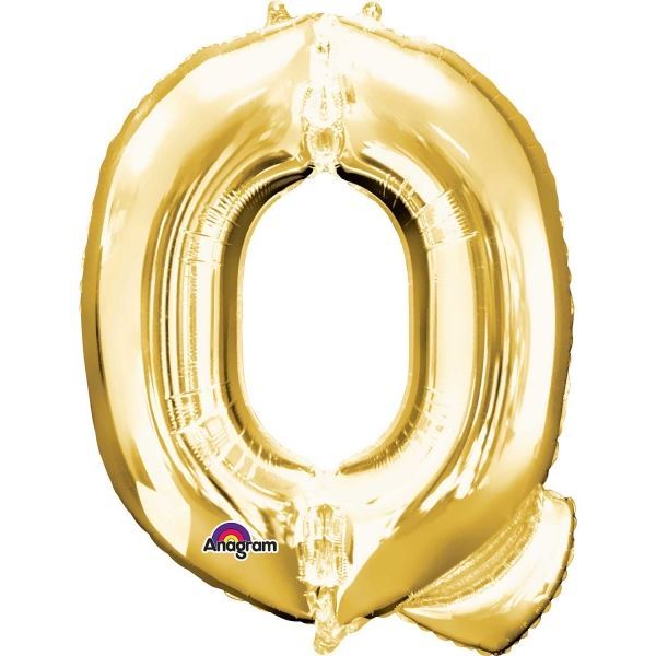 Imagen de Globo Letra Q Dorada Gigante (88cm)