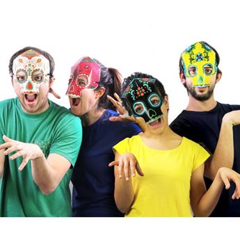 Imagen de Caretas Día de los Muertos Fluorescentes (8)