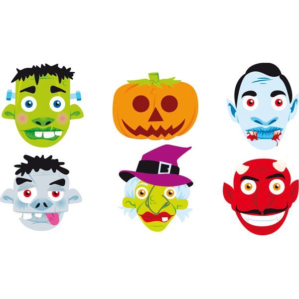 Imagen de Caretas Halloween Infantil (6 uds.)