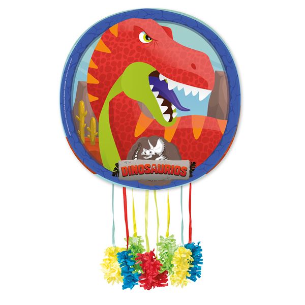 PIÑATA DINOSAURIO CON CORONA PQ.10 C/100U en EuroFiestas - PIÑATAS