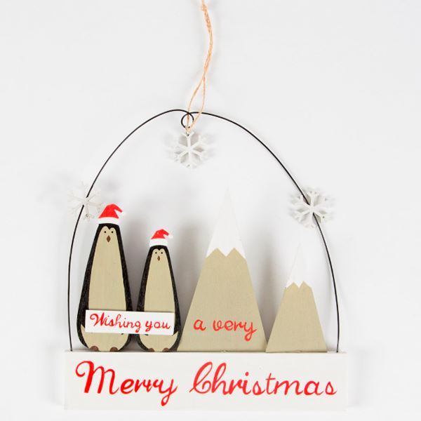Imagens de Adorno Feliz Navidad Pingüinos (19cm)
