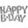 Imagen de Globo Letra Happy Birthday Plateado (76cm)