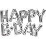 Imagen de Globo Letra Happy Birthday Plateado (76cm)