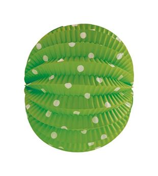 Imagen de Farolillo Verde Claro Lunares Blancos 22cm