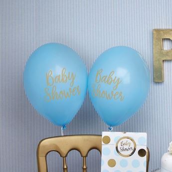 Picture of Globos Baby Shower Azul (8 uds)