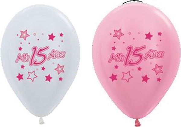 Imagen de Globos Mis 15 Años Látex (10 unidades)