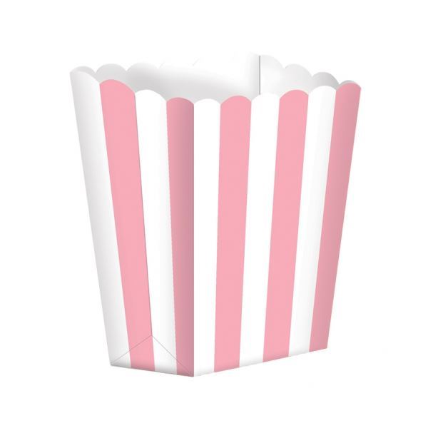 Imagens de Cajas para Palomitas con Rayas Rosa Pastel (5 uds.)