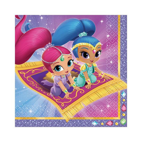 Imagens de Servilletas Shimmer y Shine papel 33cm (16 unidades)