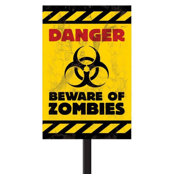Imagen de Letrero Peligro Zombie (38cm)