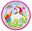 Imagen de Platos de Unicornio Rosa cartón 23cm (8 uds.)