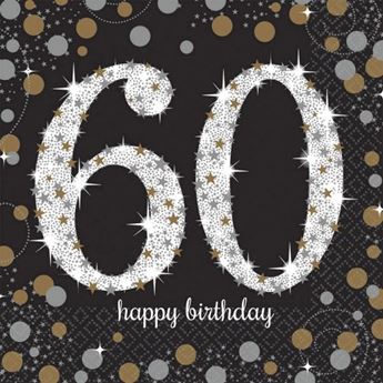 Imagen de Servilletas 60 Cumpleaños Elegantes (16)