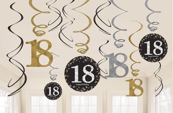 Picture of Decorados Espirales 18 Años Elegante (12 uds.)