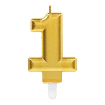 Imagens de Vela 1 cumpleaños Dorada
