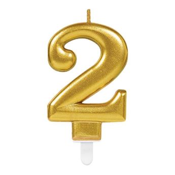 Imagen de Vela 2 cumpleaños Dorada