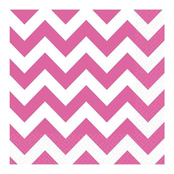 Imagen de Servilletas Chevron Rosa (16 uds.)