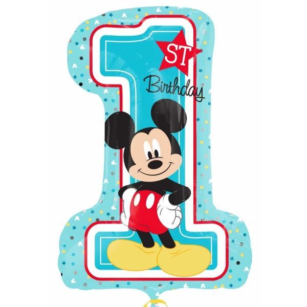 limpiar márketing Cósmico Globo Mickey Primer Cumpleaños (71cm)✔️ por sólo 6,15 €. Tienda Online.  Envío en 24h. Fiestafacil.com. Fiestafacil.com✓. Artículos de decoración  para Fiestas.