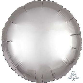 Imagen de Globo Círculo Plateado Satín (45cm)