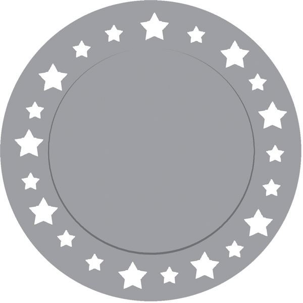 Picture of Bajoplatos Plateados cartón 33cm (6 unidades)