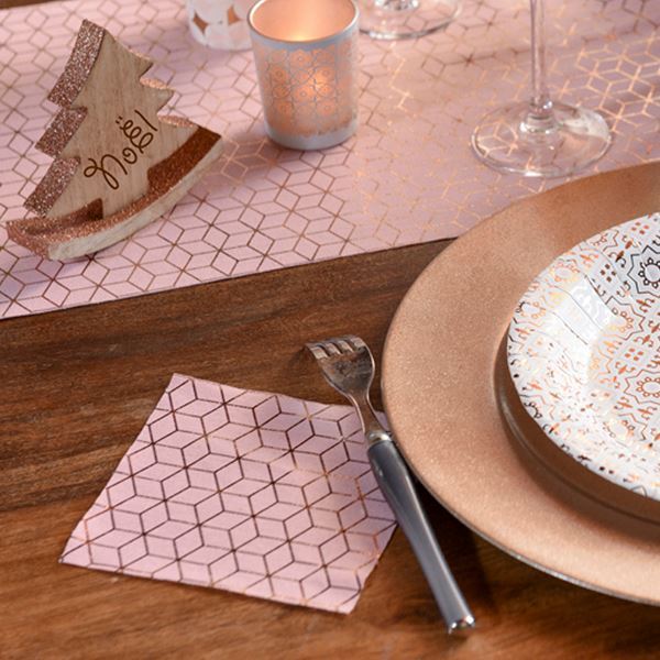 Imagen de Servilletas Rose & Gold papel 25cm (20 unidades)