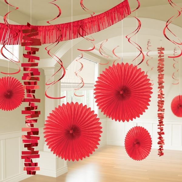 Kit decoración colgante roja (18) por sólo 15,20 €. Tienda ...