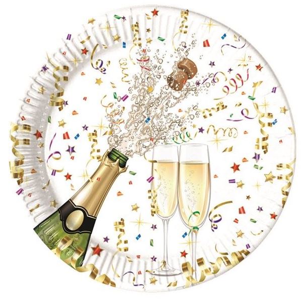 Imagen de Platos Celebración cartón 23cm (8 unidades)
