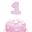 Imagen de Topper para Tarta Número 1 Rosa con Purpurina 27 cm