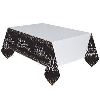 Imagen de Mantel Happy Birthday Elegante plástico