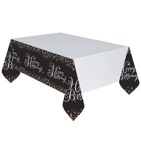 Imagens de Mantel Happy Birthday Elegante plástico