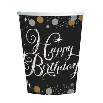 Imagen de Vasos Happy Birthday Elegantes (8)
