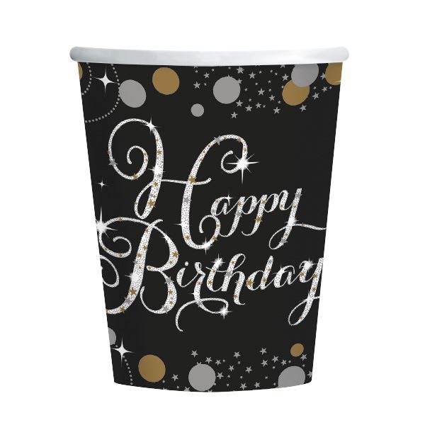 Picture of Vasos Happy Birthday Elegantes (8)
